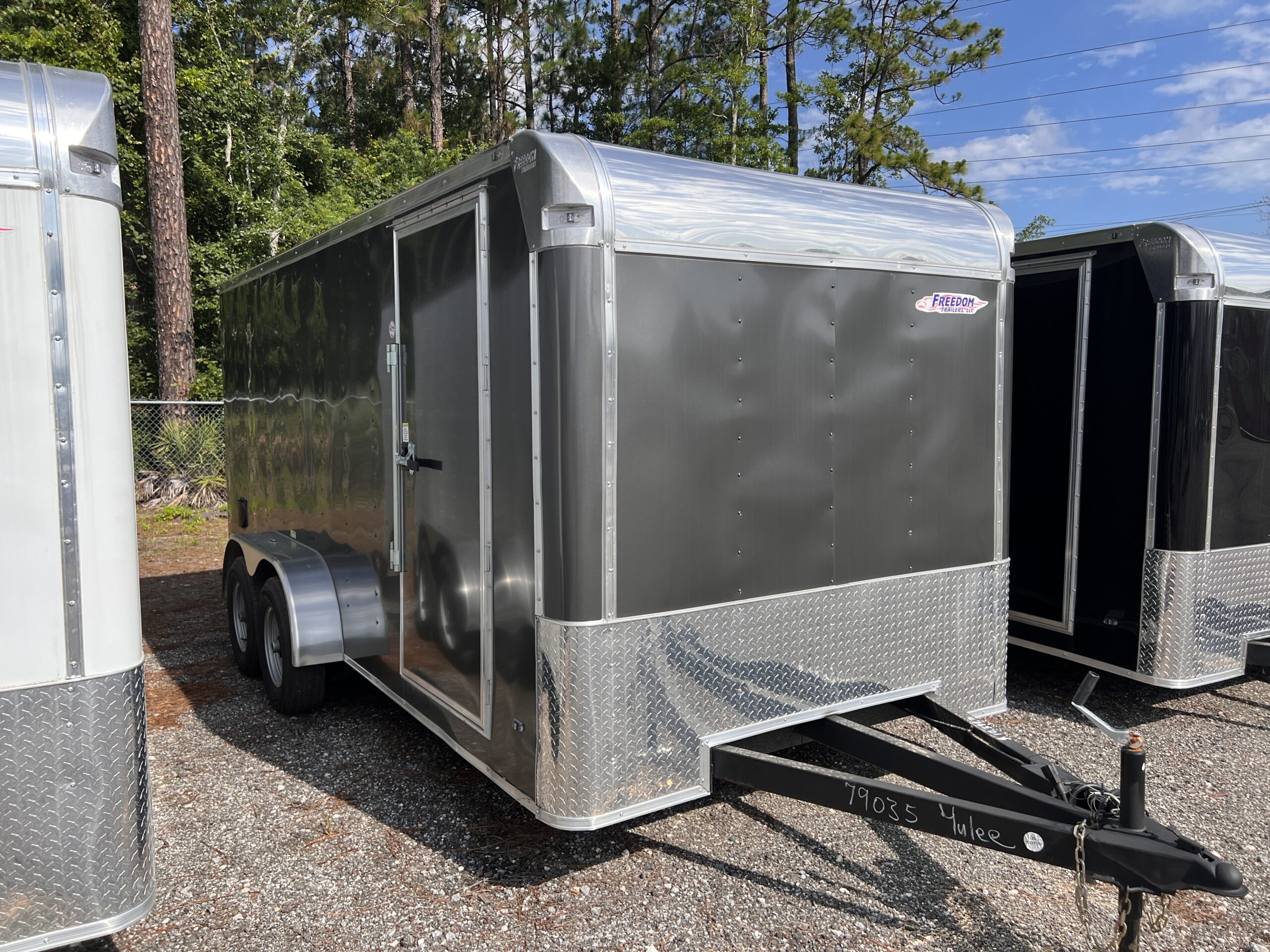 7x16 CHARCOAL ENCLOSED TRAILER | TA-image